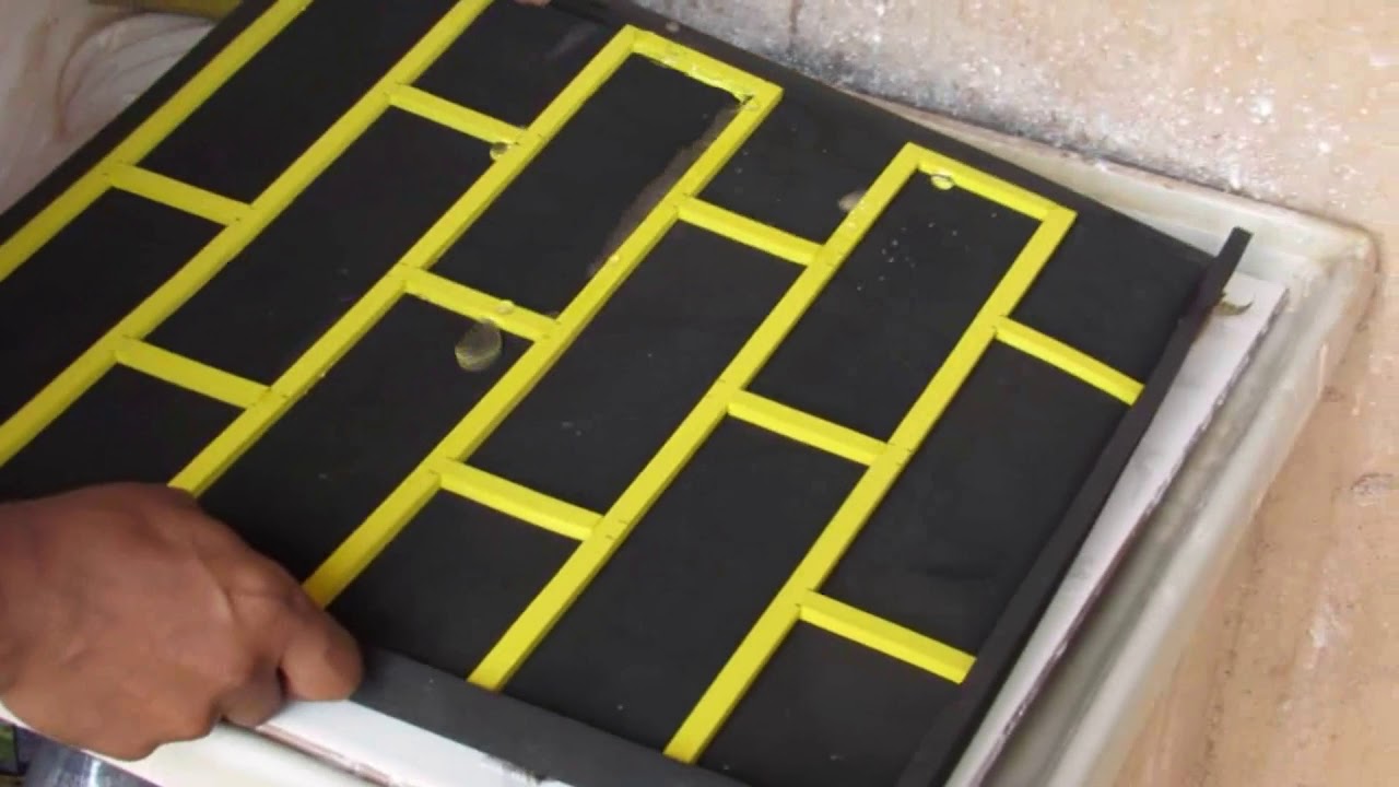 Como fazer forma de EVA para placa de Gesso 3d tijolinho parte 3.