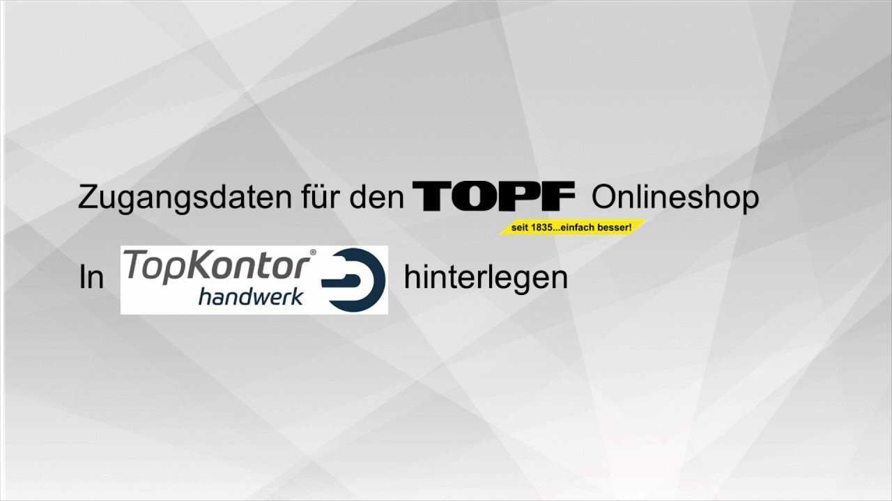 Onlineshop Anbindung aktivieren TopKontor Handwerk