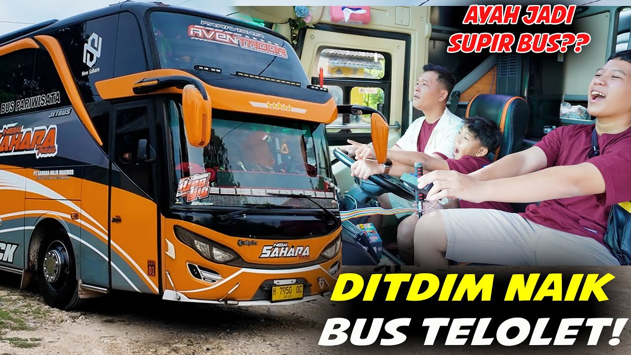DITDIM NAIK BUS AVENTADOR.. ASIK JUGA BASURIAN 12 CORONG DI DALAM BUS..