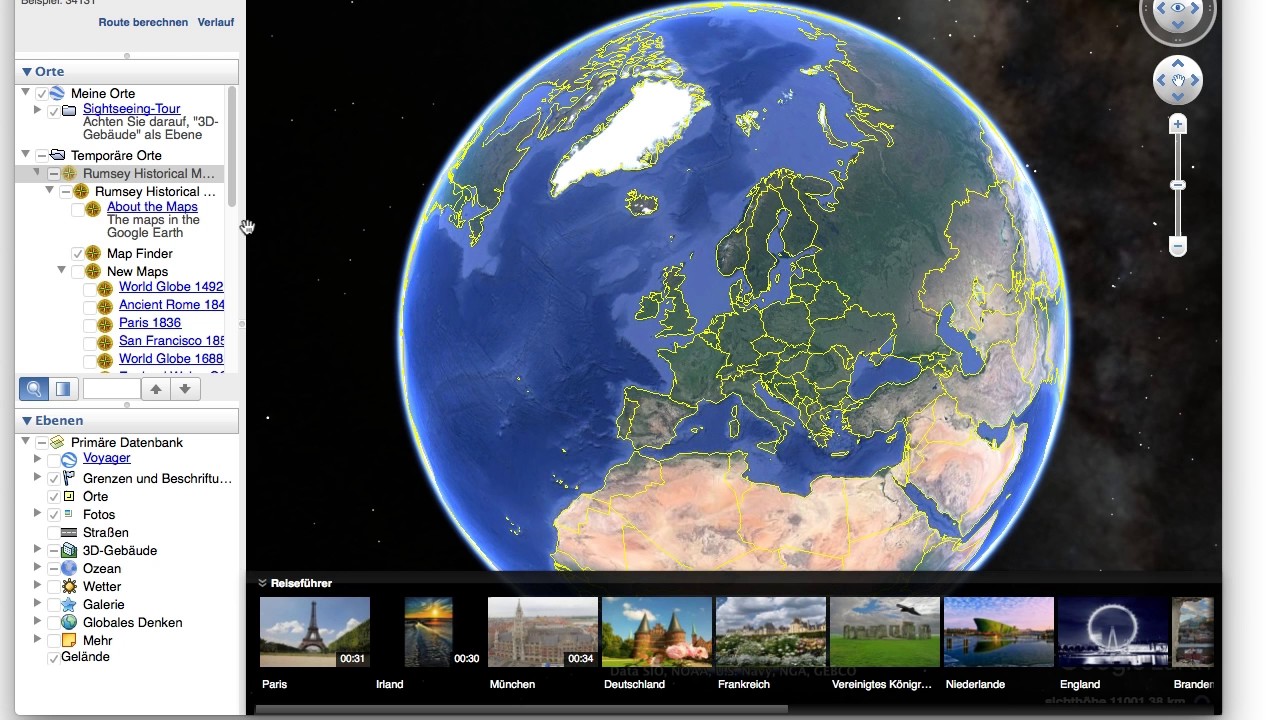 Sondengang - Historische Karten mit Google Earth Pro verwenden