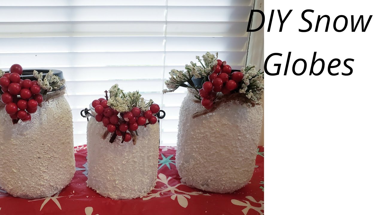DIY Christmas Snow Globe Candle Holders