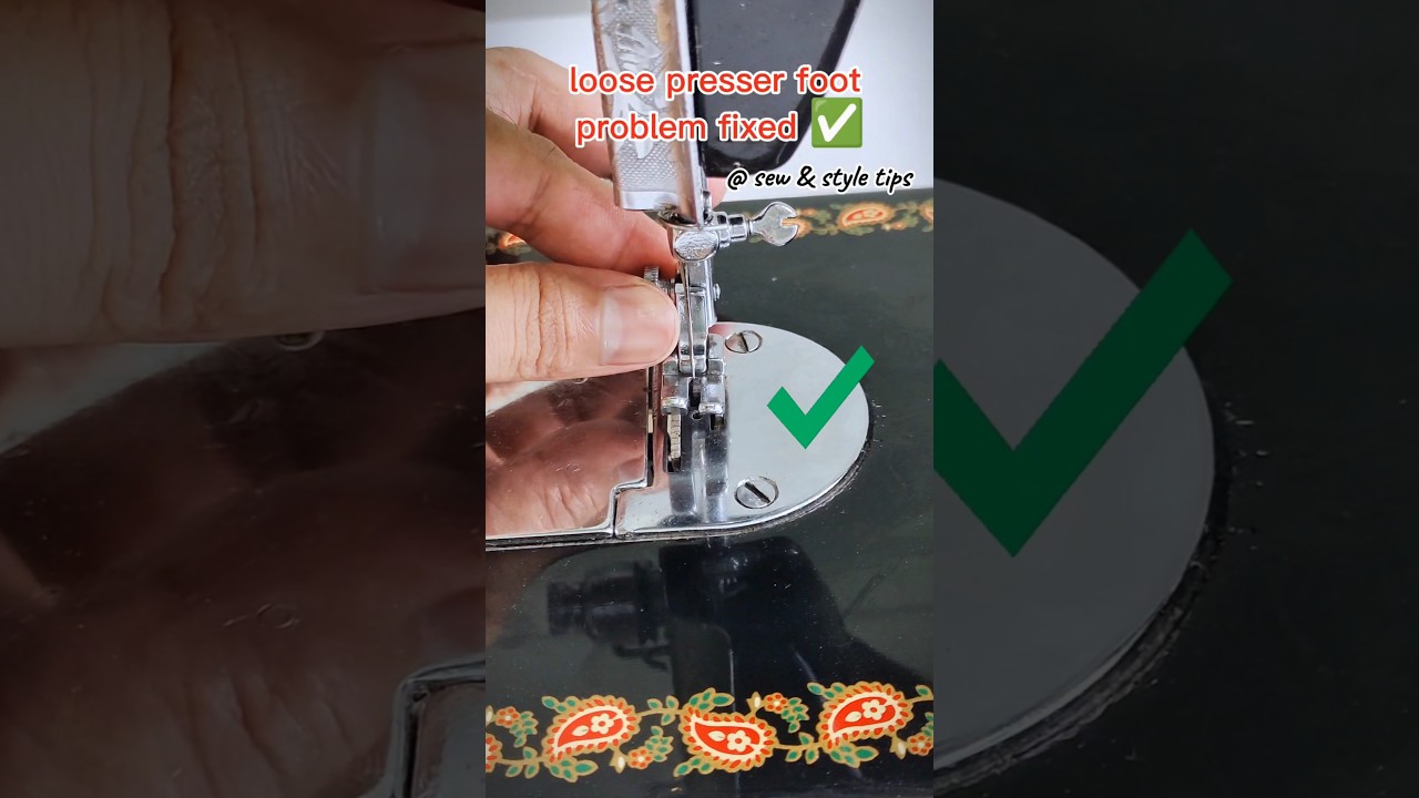 Is your presser foot loose like this ? Try this quick fix 🪛 #sewinghacks #sewingtips #silaimachine