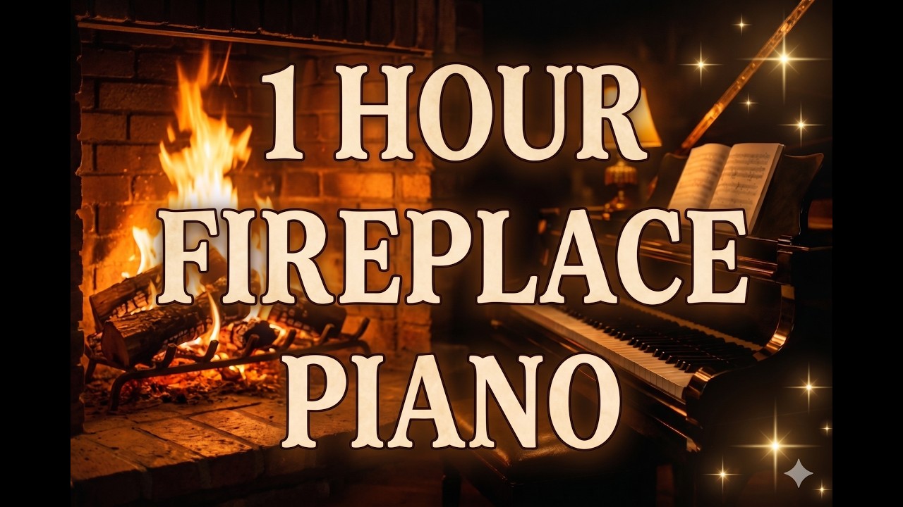Fireplace Piano – Warm Relaxing Piano for Sleep & Calm Focus (1 Hour)  따뜻한 벽난로와 함께 1시간 불멍 피아노 음악