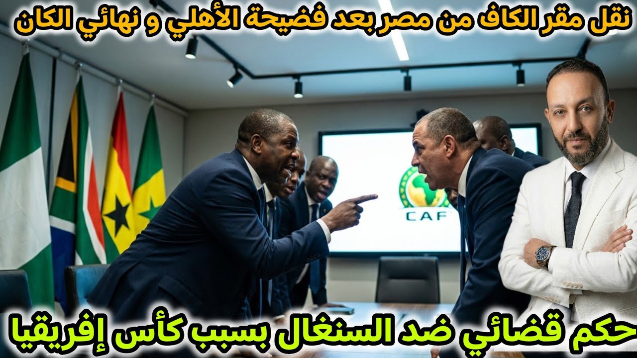 نقل مقر الكاف من مصر بعد فضيحة الأهلي و نهائي الكان، و حكم قضائي ضد السنغال