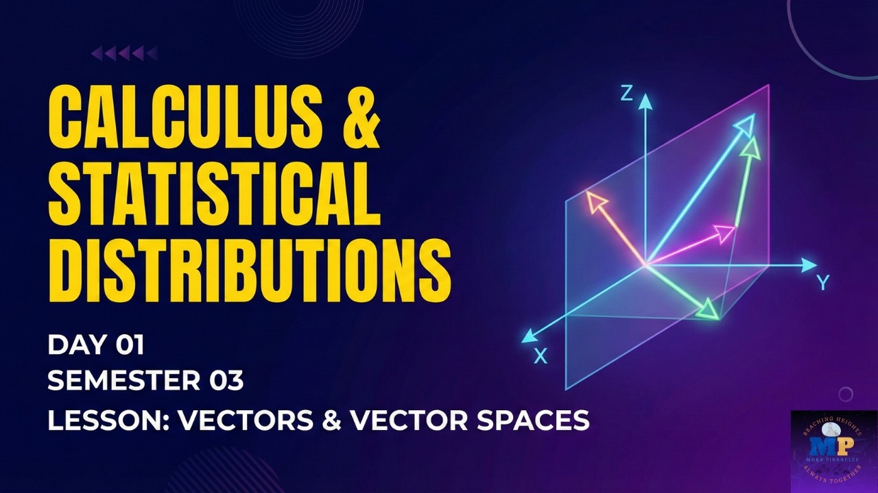 Day 01 | Calculus & Statistical Distributions | Dinuka Wijerathne | Mora Pinnacles