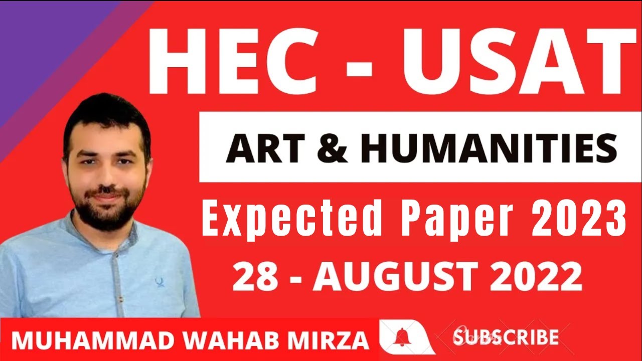 HEC USAT-ART & HUMANITIES Admission Test 28 August 2022. USAT CS Sample Paper Solved .