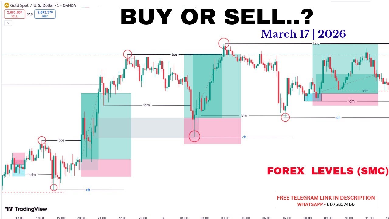 Today’s Forex  Analysis | Buy or Sell? (SMC Levels) | 17 March 2026