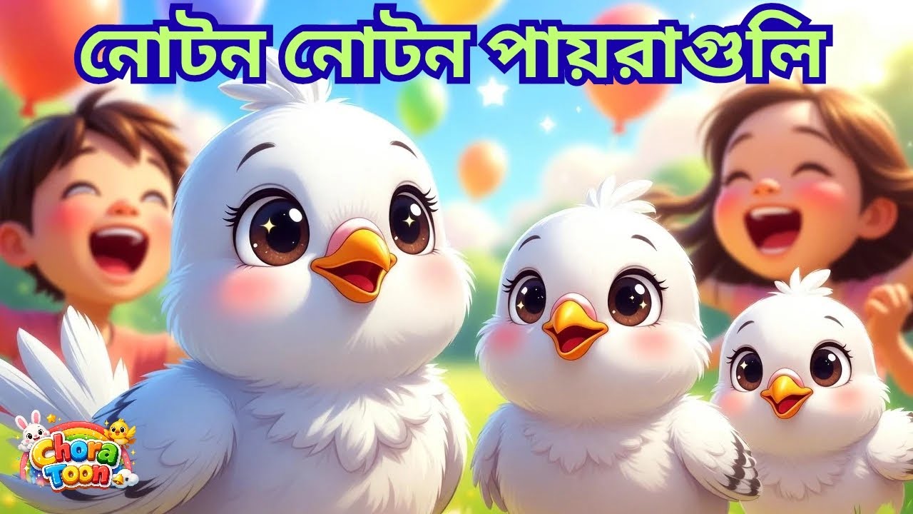 নোটন নোটন পায়রাগুলি 🕊️ | বাংলা ছড়া গান | Kids Rhyme Bangla | Cartoon Song