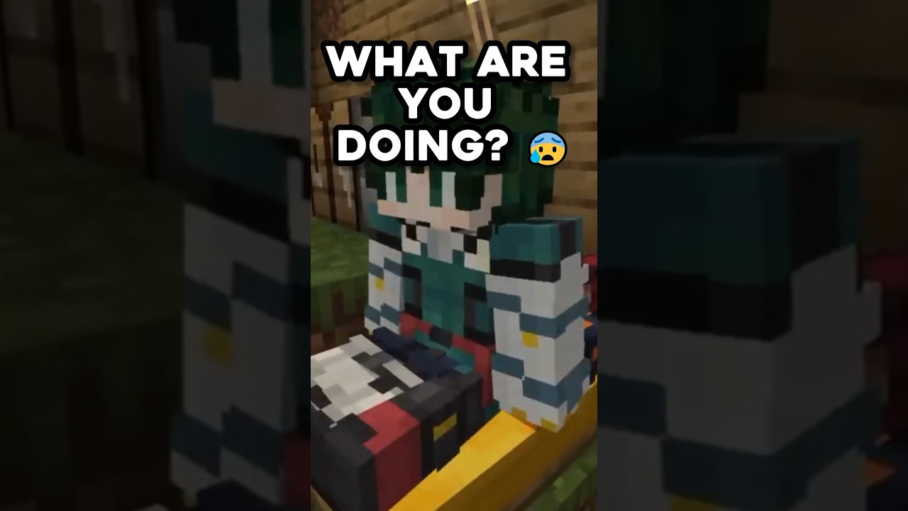Deku is Sleeping with Todoroki 😰 #shorts #minecraftmemes #bnha
