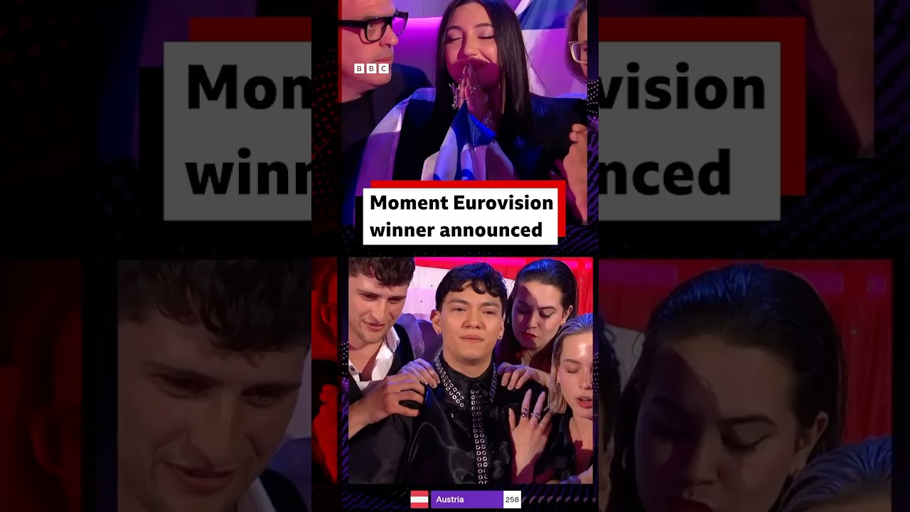 The moment the Eurovision 2025 winner was announced. #Eurovision #BBCNews