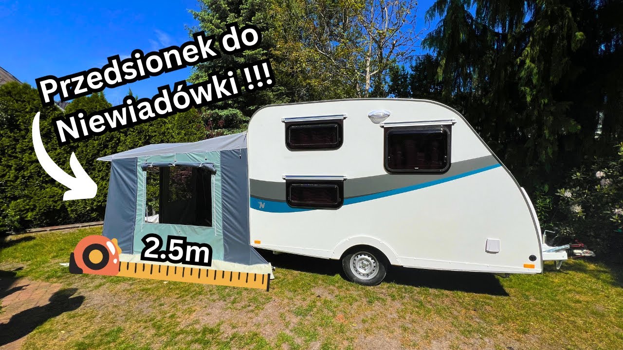 Odbieram przedsionek do przyczepy NIEWIADÓW !!! Montuję lusterka do holowania przyczepy.