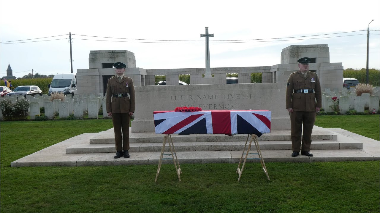 BURIAL service   16 10 2024   Passchendaele New British Cemetery