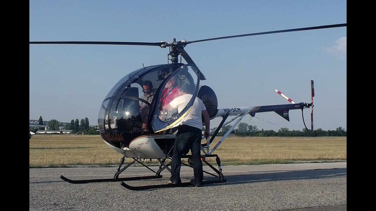 Schweizer 300CB takeoff and landing HA-SCH