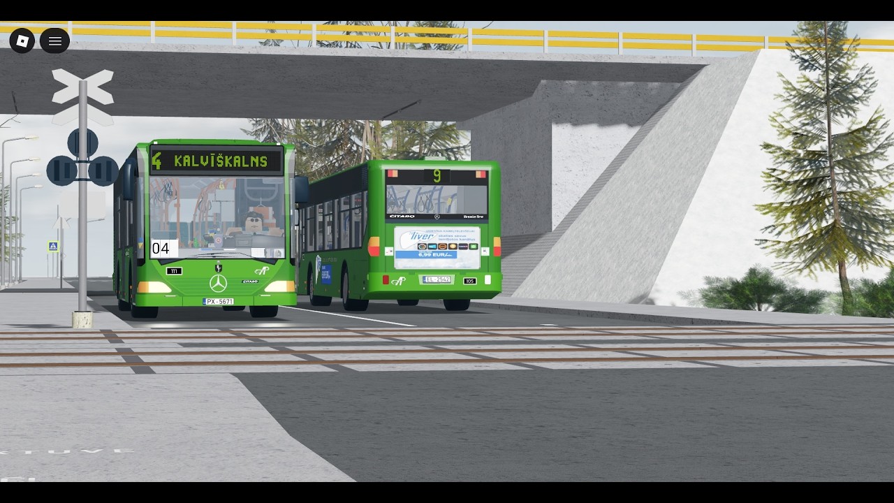 Roblox: Lugane - Mercedes-Benz Citaro O530 #111  Linia 4 Zjazd do zajezdni