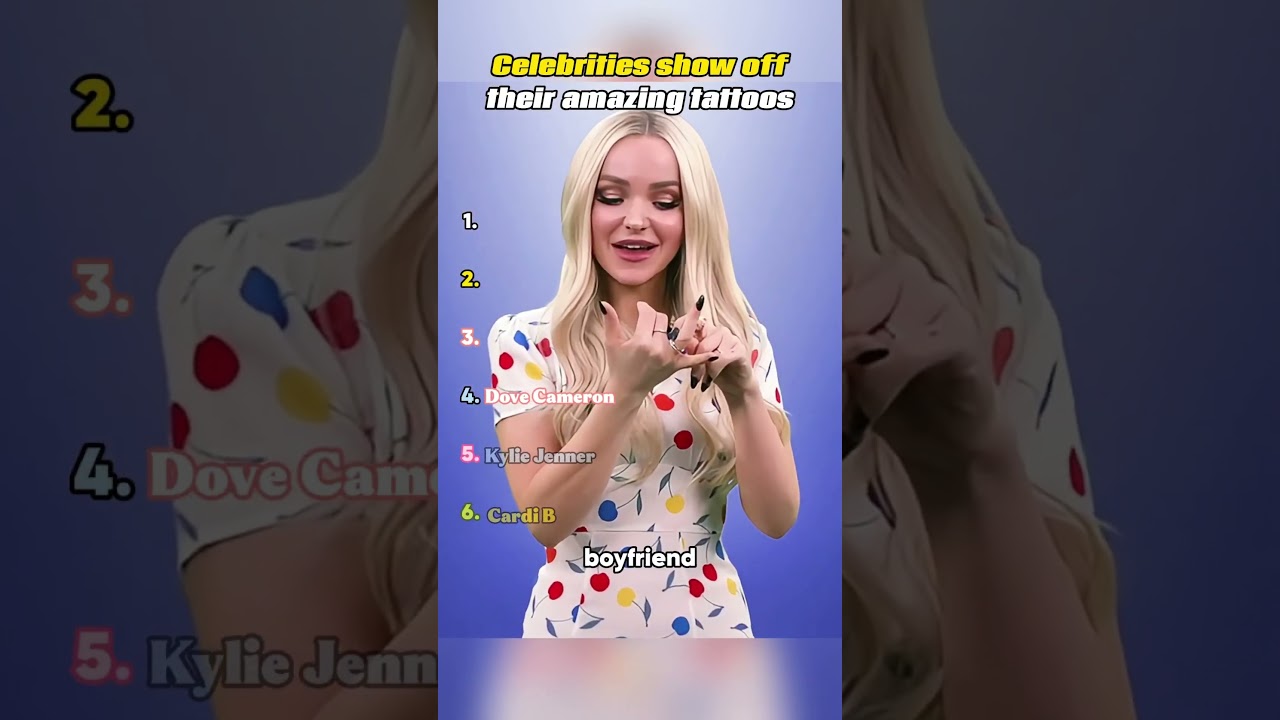 Celebrities show off their amazing tattoos