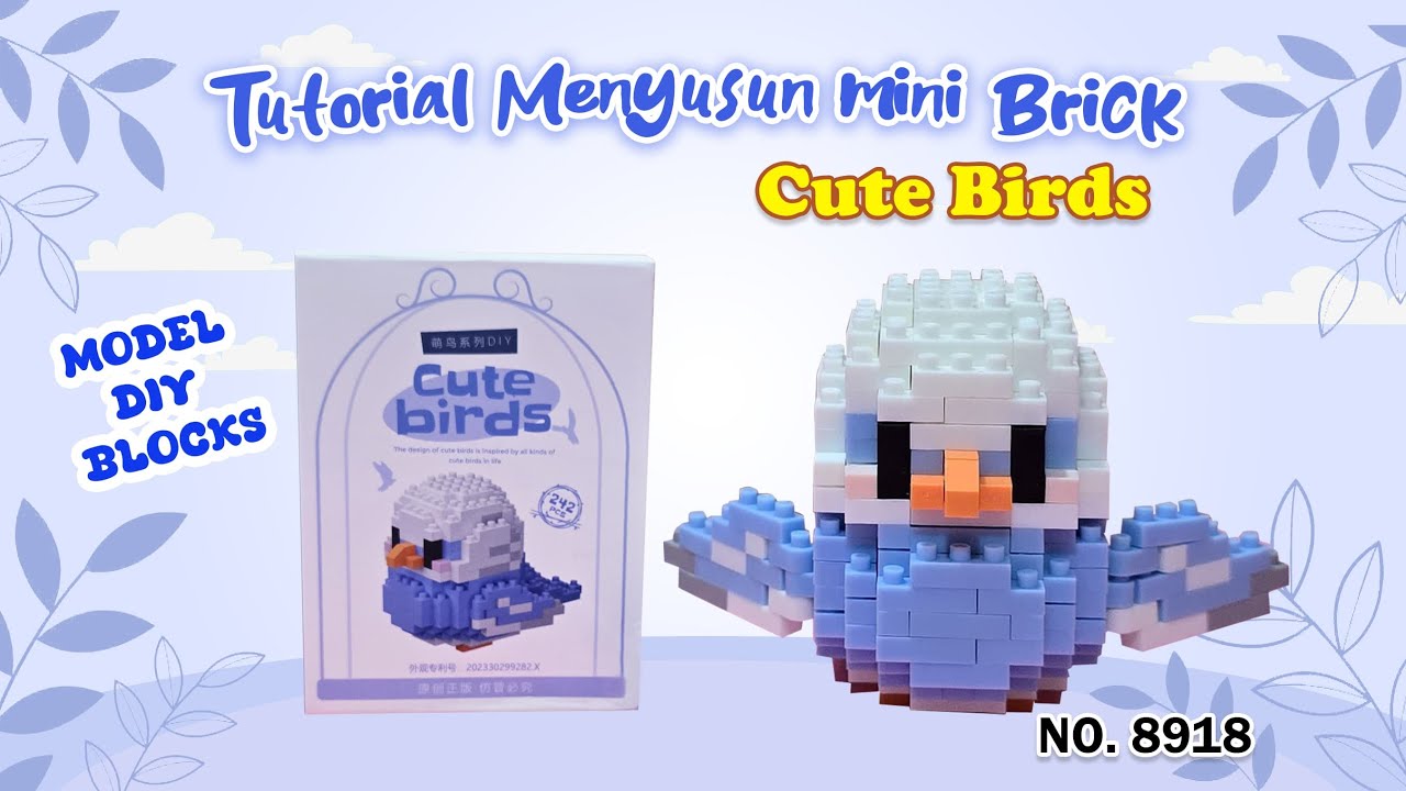 MENYUSUN BALOK MINI LEGO BRICKS MODEL DIY NANO BLOCKS CUTE BIRD SERIES NO. 8918