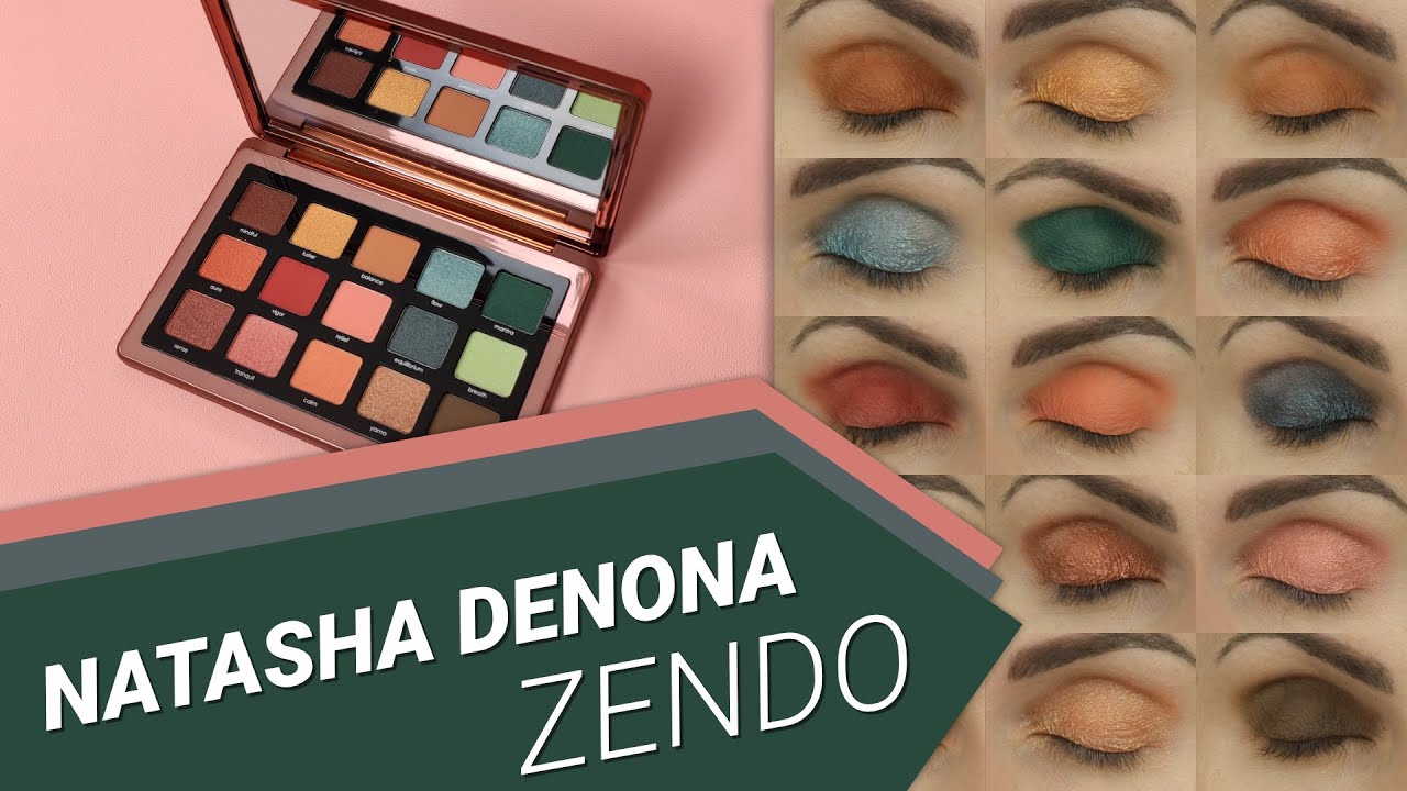 NATASHA DENONA ZENDO eye-shadow palette - all swatches on eyelids! 😊
