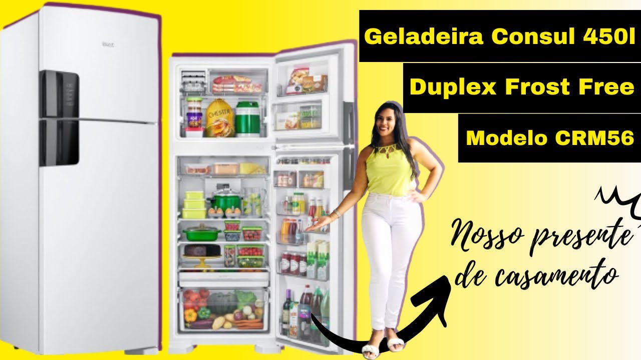 Geladeira Consul 450L Frost Free Modelo CRM56 Geladeira Duplex branca LINK PARA COMPRAR