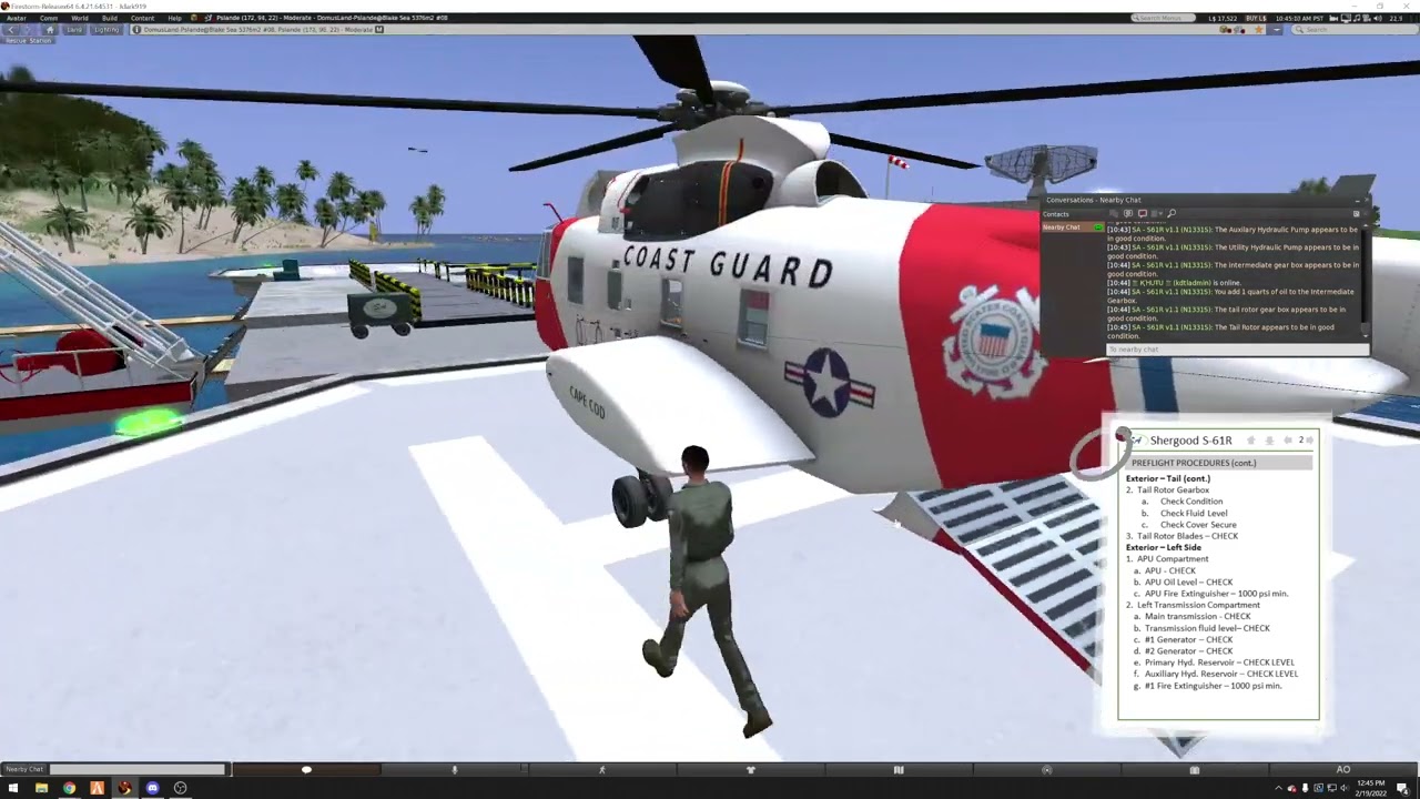 Shergood S-61R Preflight Check
