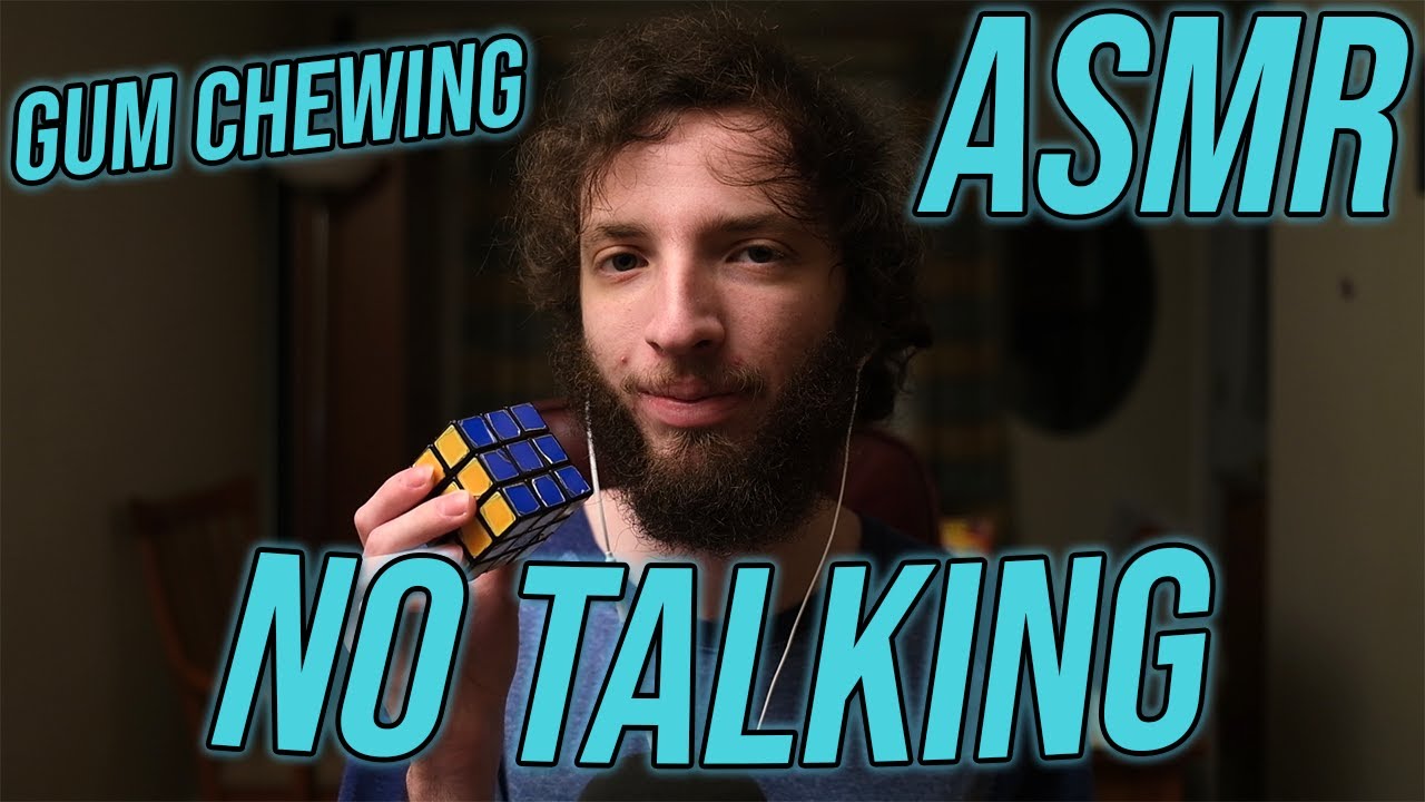 ASMR Rubik's Cube and Gum Chewing (No Talking)