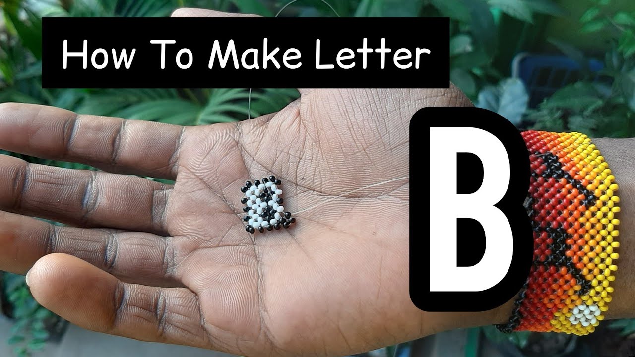 How to Bead Bold Letter 'B' | Step-by-Step RAW Tutorial Using Fishing Line | DIY Bead Art
