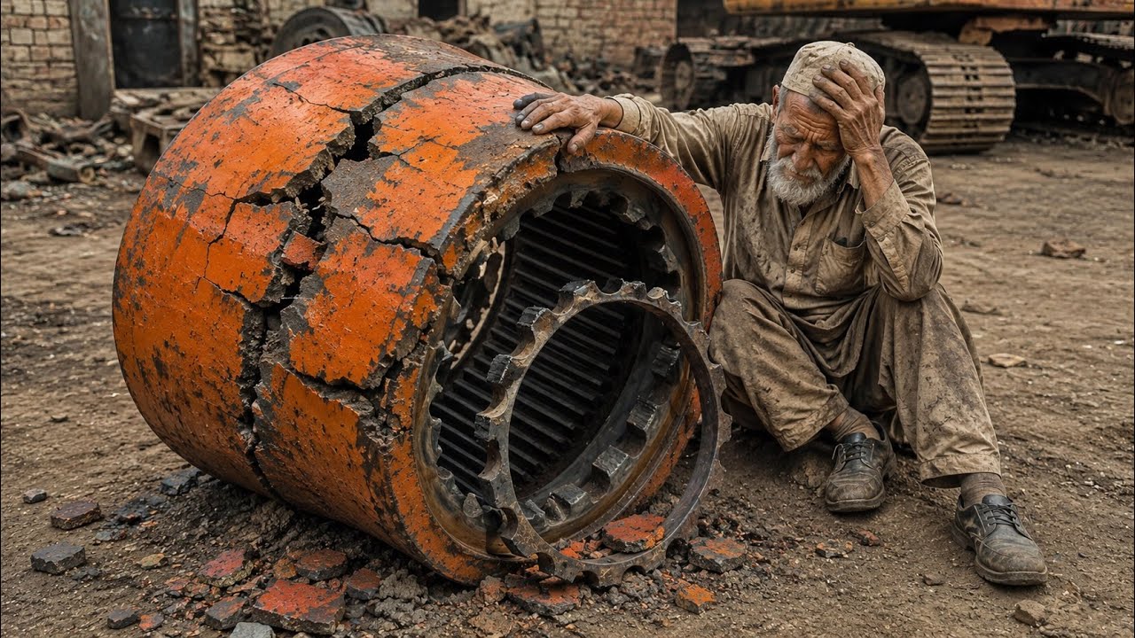 Massive Excavator Hub Restoration! Master Mechanic Saves a Destroyed Excavator Hub Using Iron Plate