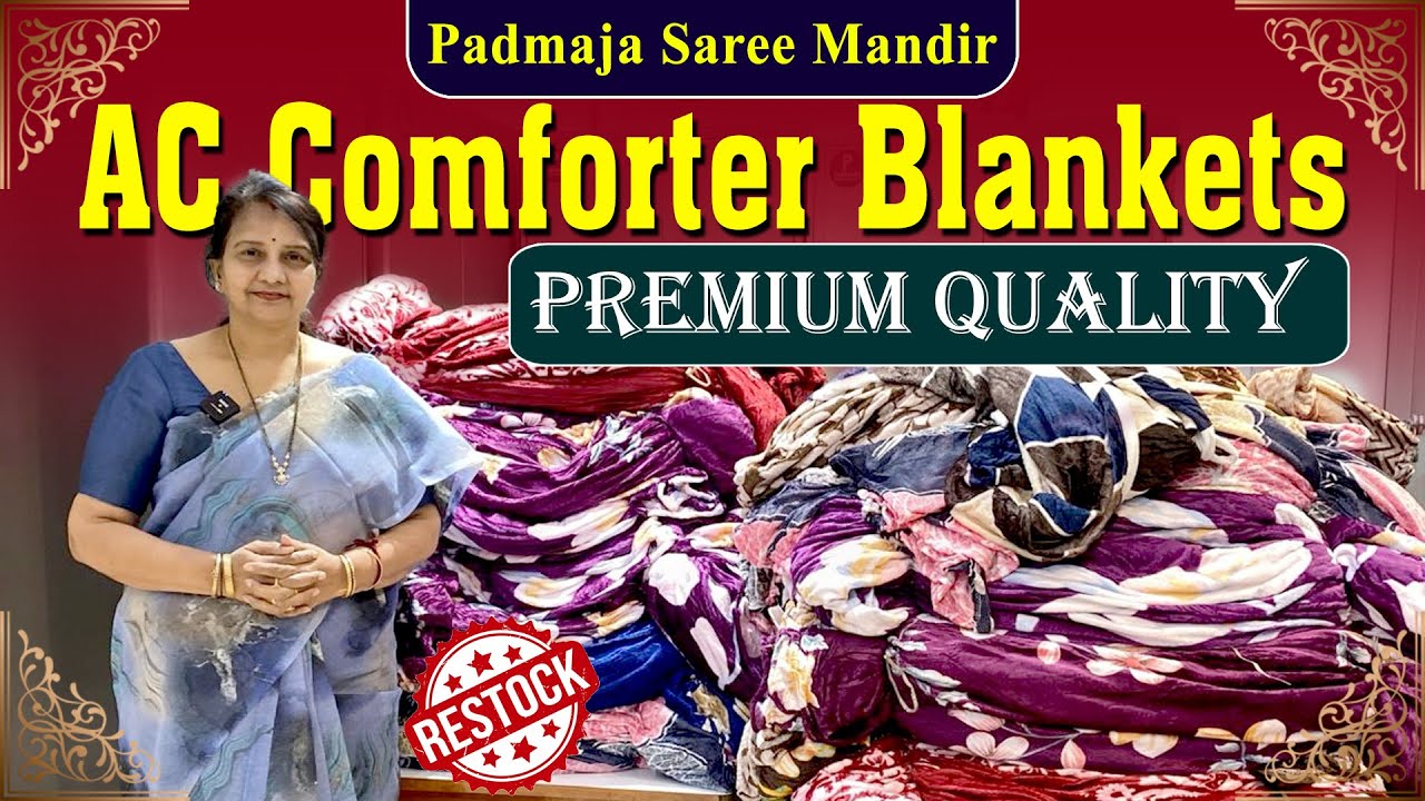 Premium AC Comforter Blankets Restoked || Padmaja Saree Mandir #accomforter #blankets