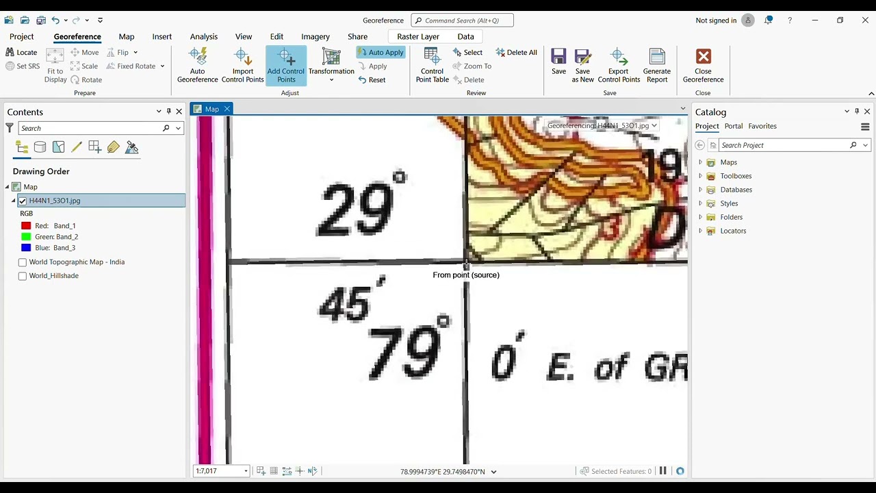 Georeferencing using ArcGIS Pro