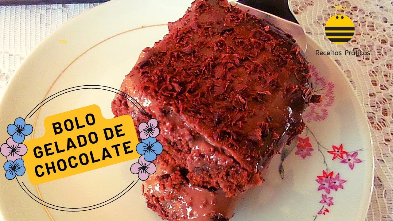 Bolo gelado de chocolate!! Recheio especial no capricho!!