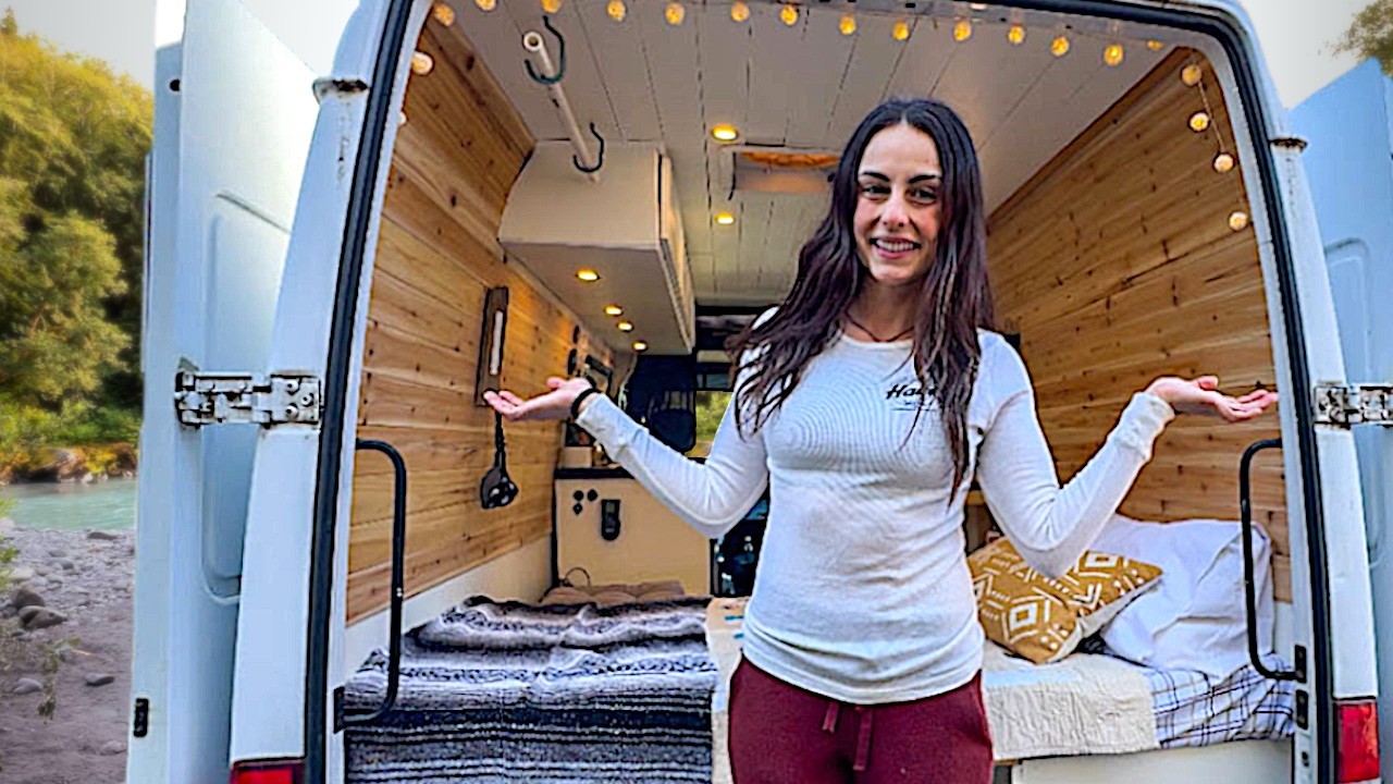 Solo Female Van Camping Down by the River