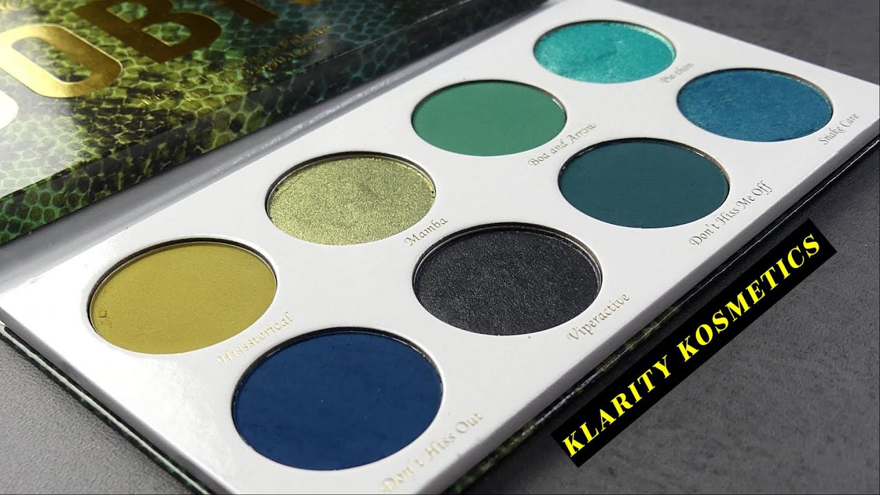 KLARITY KOSMETICS COBRA EYESHADOW PALETTE SWATCHES /  DamoizelleSandraBeauty