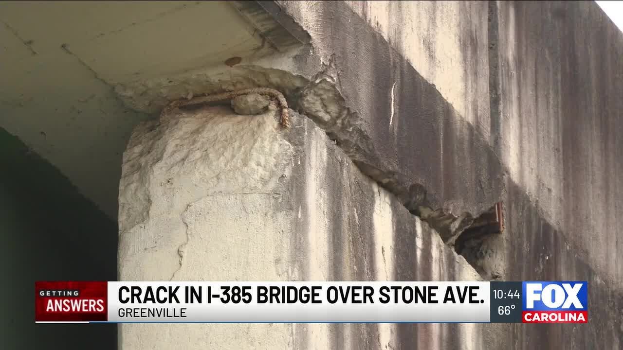 Getting Answers: Crack in I-385 bridge over Stone Ave.