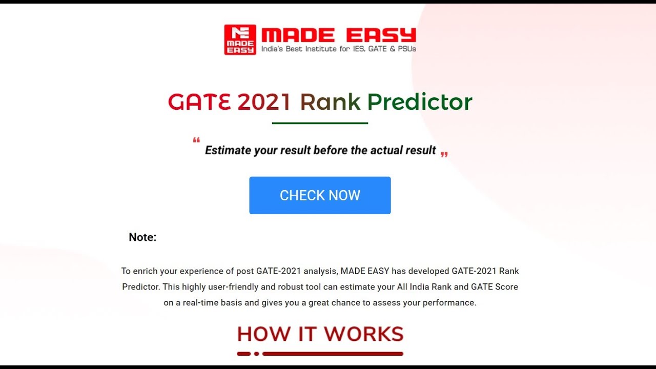 GATE 2021 Rank Predictor (Problem Re-Solved)