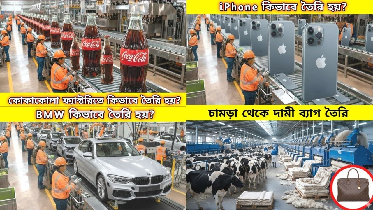 দামী সব জিনিস তৈরির পেছনের রহস্য | Coca-Cola, BMW, iPhone & Leather Bag Manufacturing Process