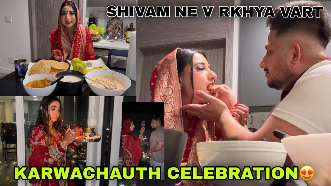 Karwachauth Celebration 😍| Shivam Ne v Rkhya Vart 😱| ANGEL'S SHIVAM VLOGS
