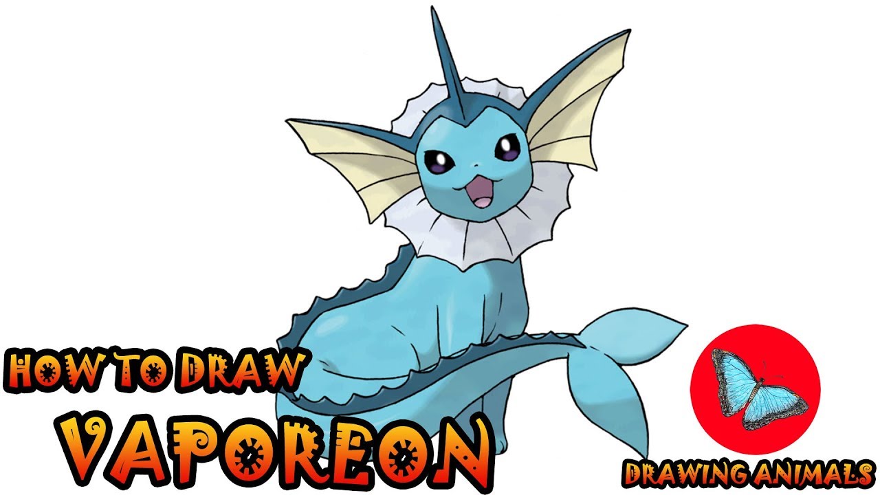 How To Draw Vaporeon Pokemon | Coloring and Drawing For Kids