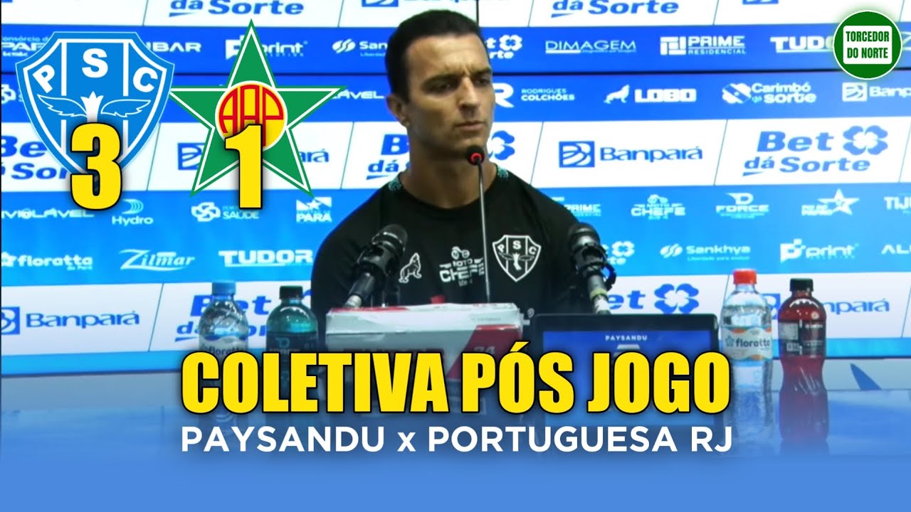 Coletiva do Tecnico Junior Rocha🔥⚽ Paysandu bate a Portuguesa e avança de fase !