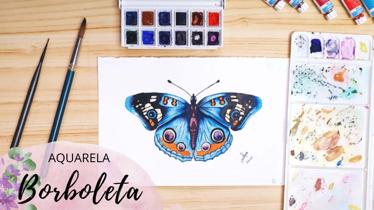 Aquarela de uma borboleta / watercolor of a butterfly