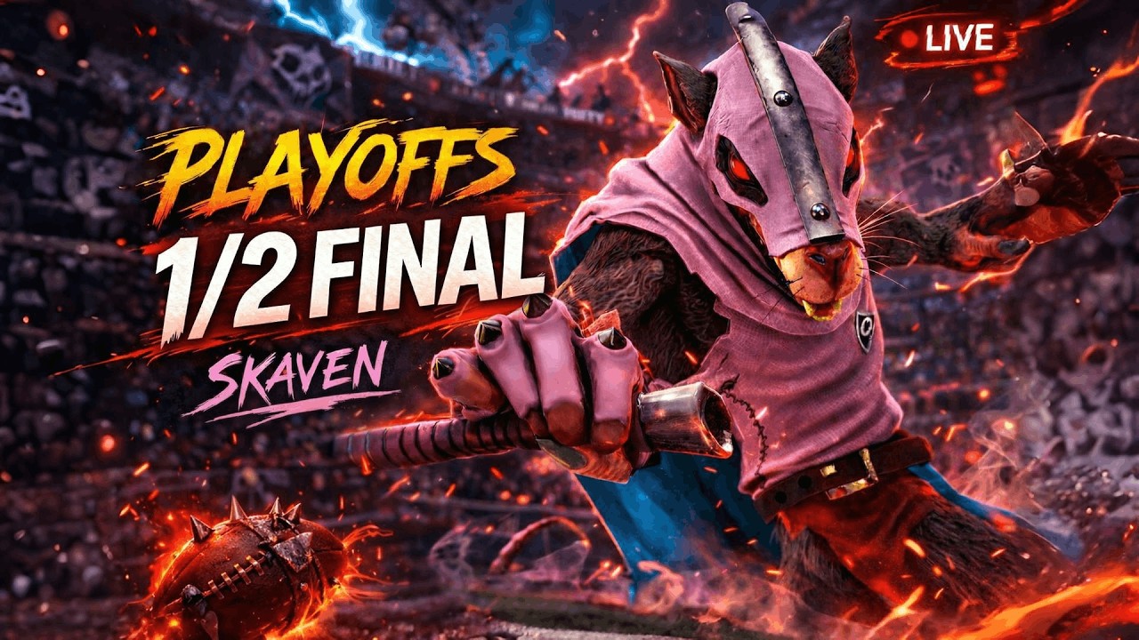Скавени vs Хаос Дварфи 1/2 Trident Bowl XI | Blood Bowl 3
