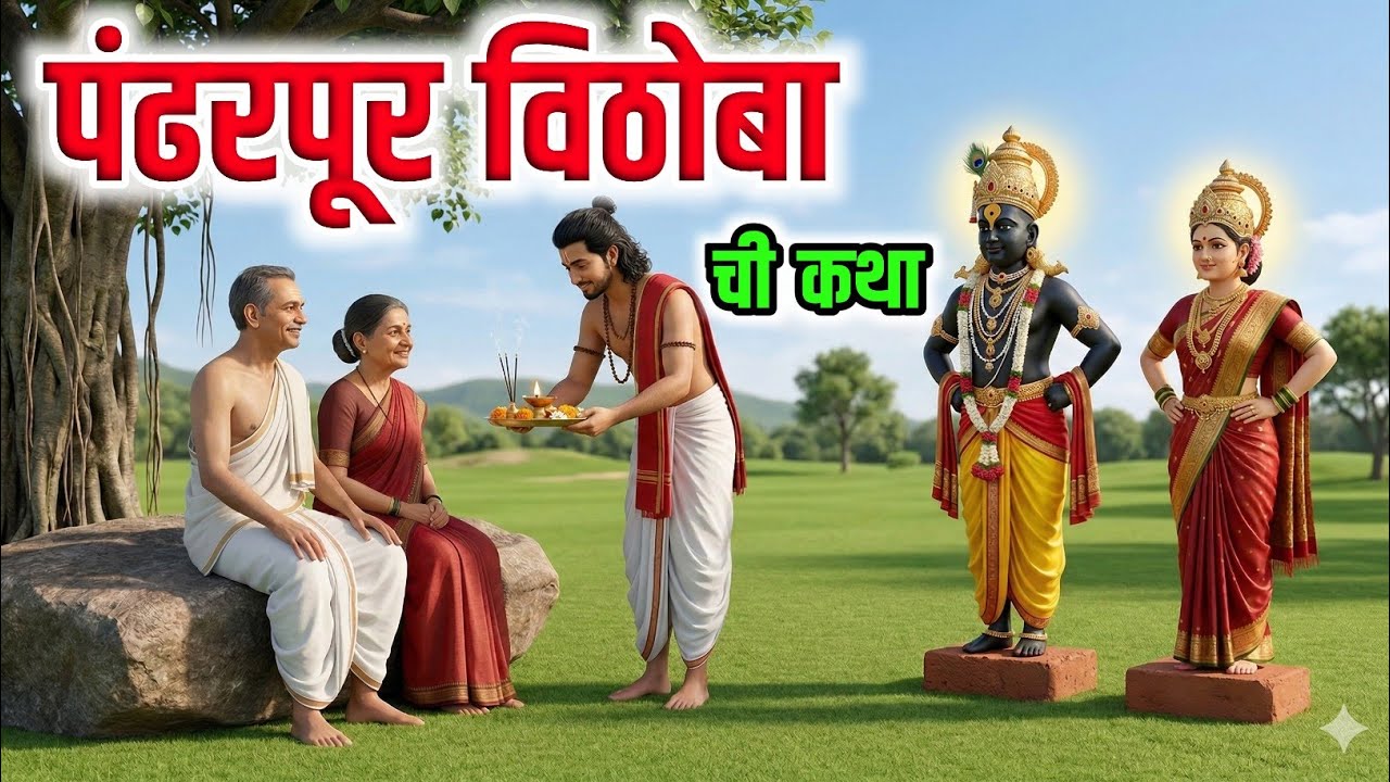 पंढरपुरातील विठोबा ची कथा | पंढरपूर विठोबा आणि भक्त पुंडलीक ची कथा | Pandharpur Vitthal mahima