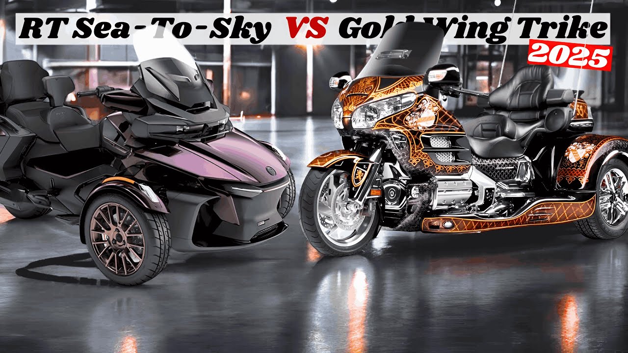2025 Can-Am Spyder RT Sea-To-Sky vs Honda Gold Wing Trike | Three-Wheeled Touring Titans Compared