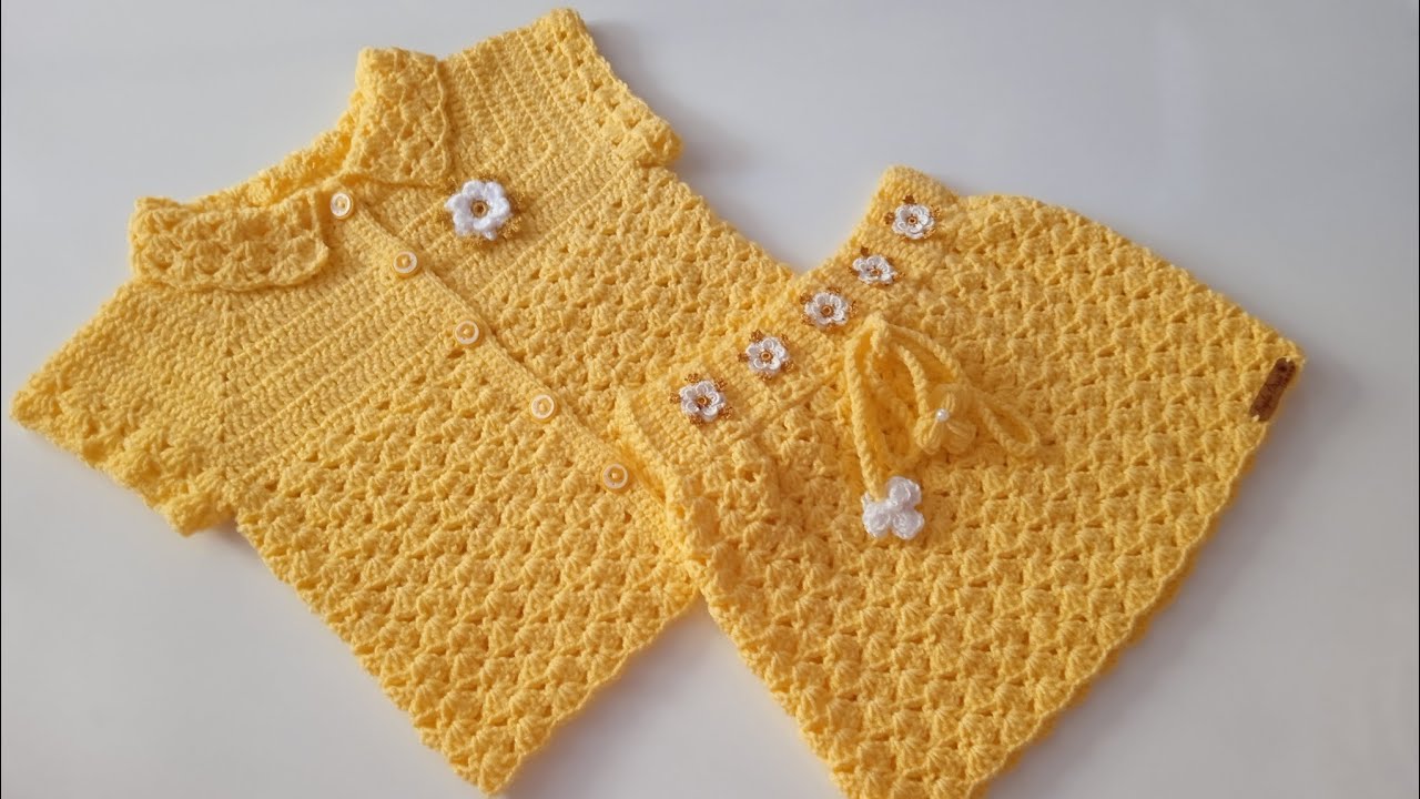 Blusa em crochê para criança de 2 a 3 anos /Conjunto.