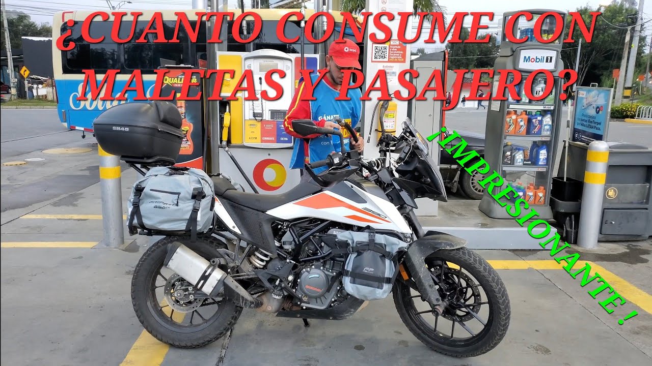 Prueba Consumo de Gasolina con Maletas y Pasajero - KTM 390 ADVENTURE - ¿Consume mucho Combustible?