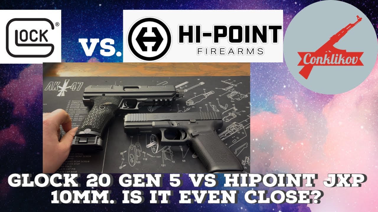 Glock 20 Gen 5 vs HiPoint JXP 10mm. Is it even close?
