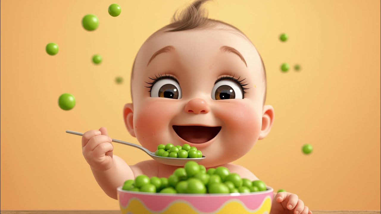 Yummy peas song | fruit & vegetables for kids| Baby Loves Green Peas | Fun Kids Cartoon 3D