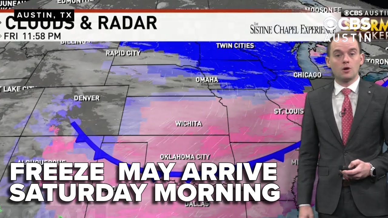 Cold front accelerates toward central Texas, freezing temps possible by Saturday morning