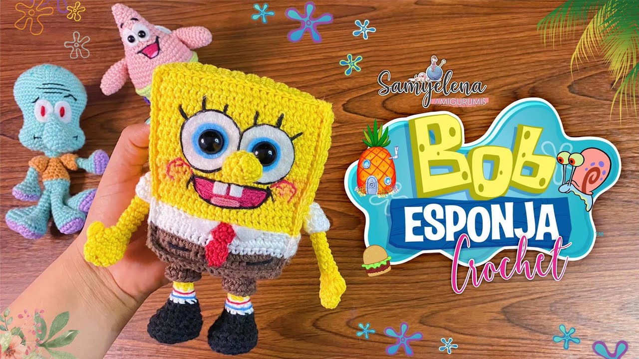 Bob esponja amigurumi crochet español/ingles