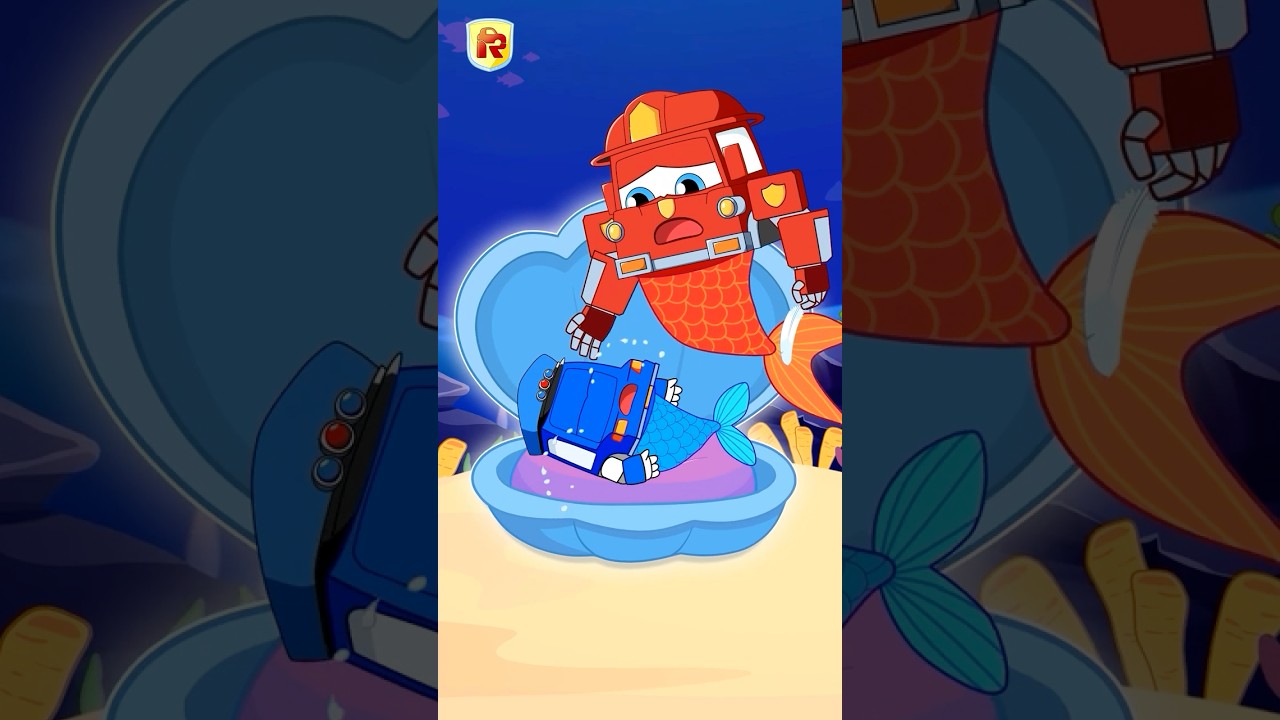 New Singing Challenge💥| Mermaid, Are you Sleeping | Nursery Rhymes | RoboSquad Kids Cartoons #shorts