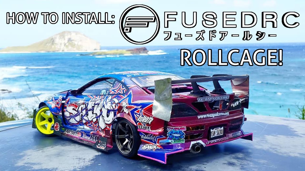How to: Install FUSED RC Rollcage! 1/10th Scale RC DRIFT Body Accessories! Custom Gussets and Paint!