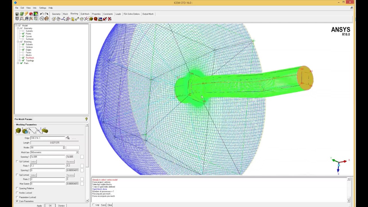 ICEM Meshing of M2129 S Duct